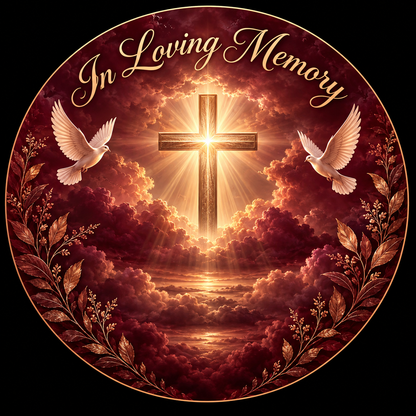 Original memorial artwork Design 107 for a 2.25-inch pin button