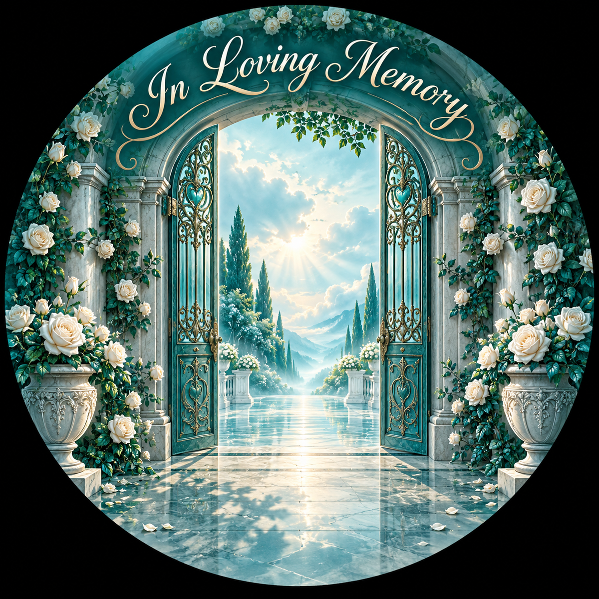 Original memorial artwork Design 115 for a 2.25-inch pin button