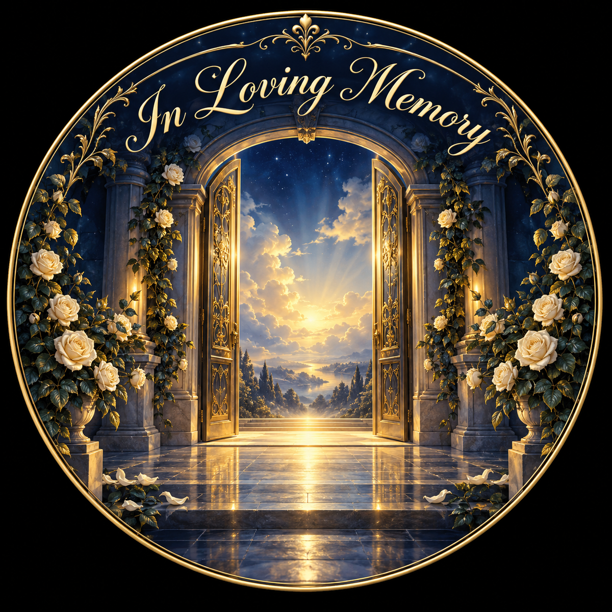 Original memorial artwork Design 117 for a 2.25-inch pin button