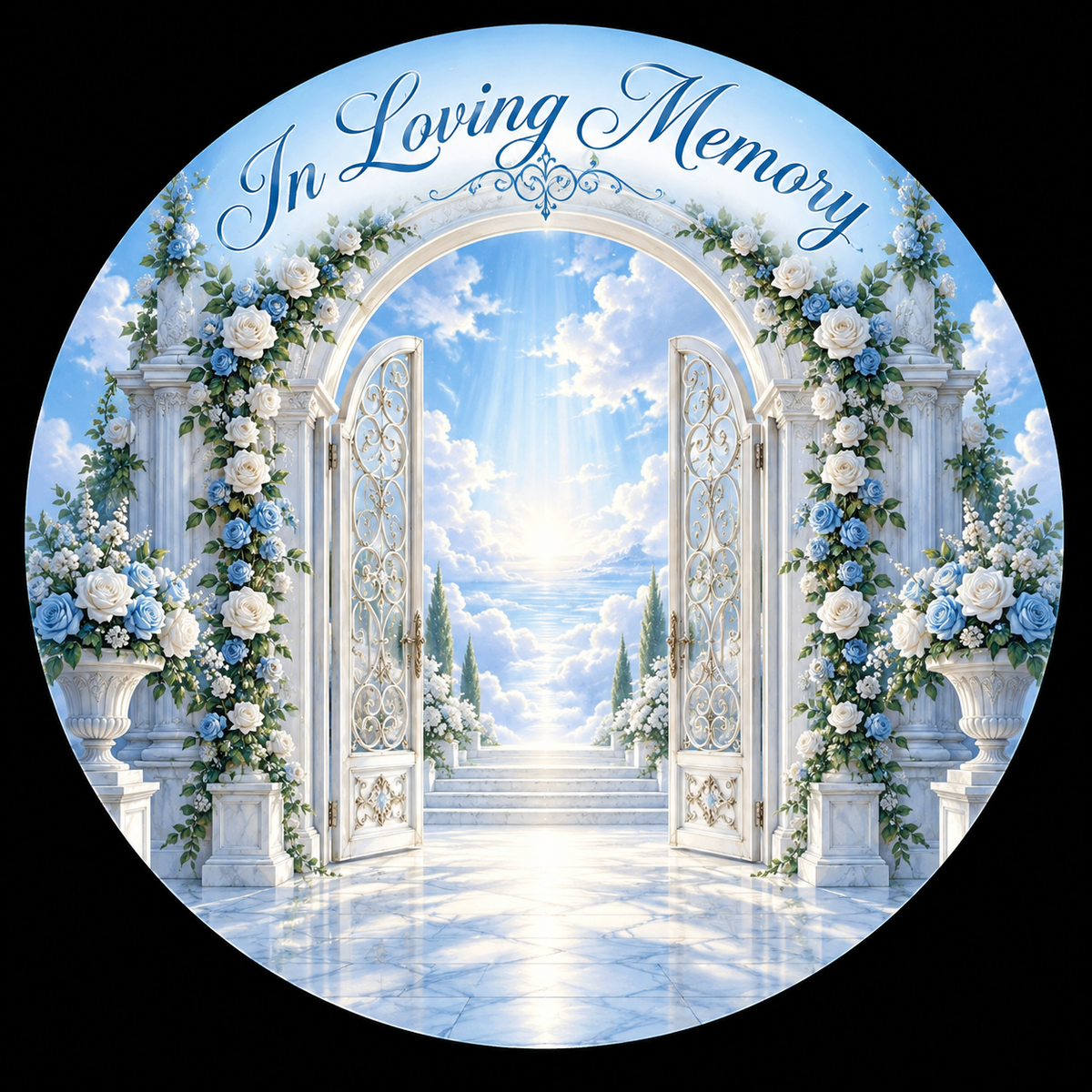 Original memorial artwork Design 120 for a 2.25-inch pin button