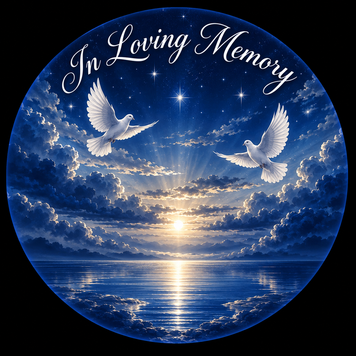 Original memorial pin button design 002 — no people