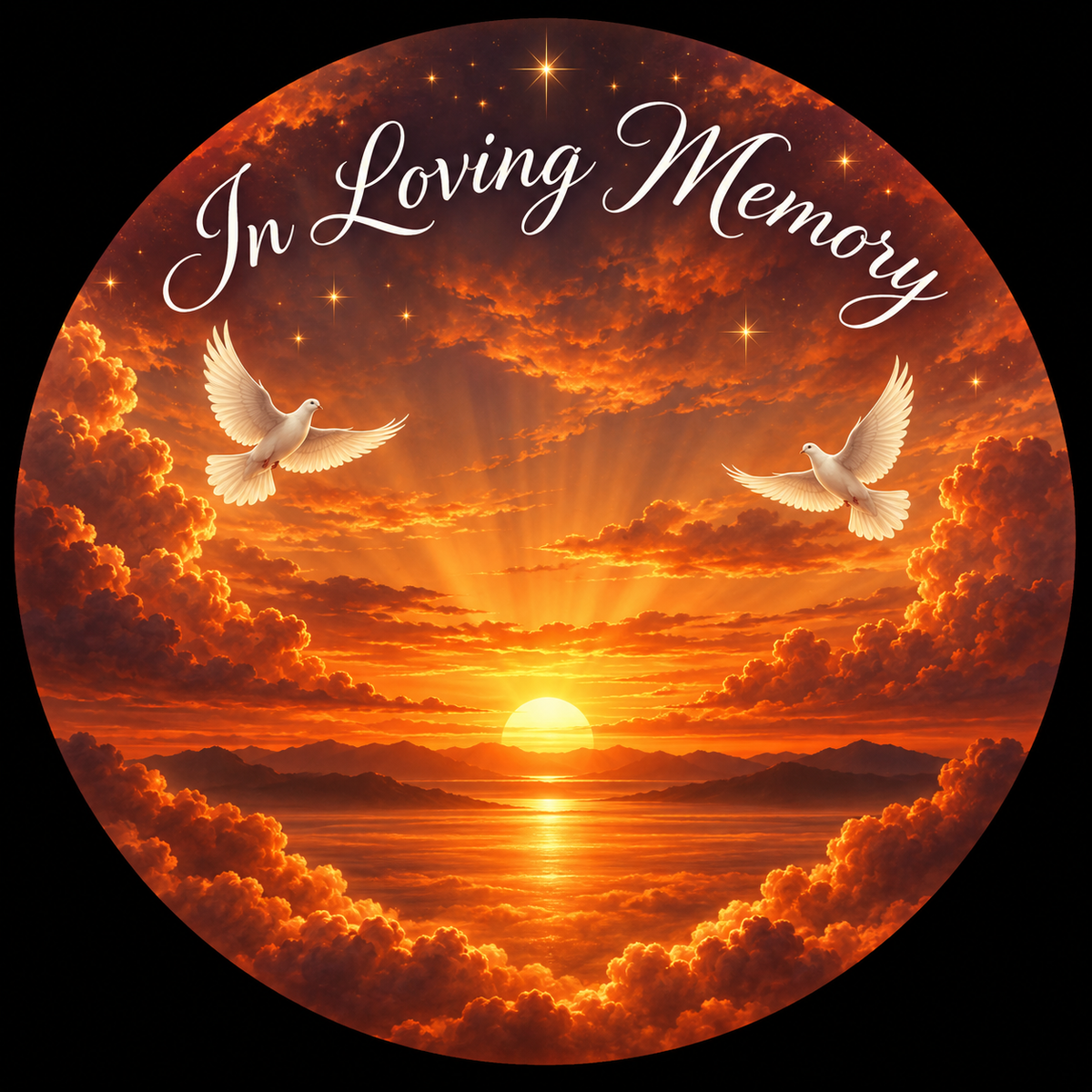 Original memorial pin button design 004 — no people
