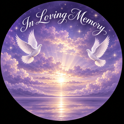 Original memorial pin button design 005 — no people