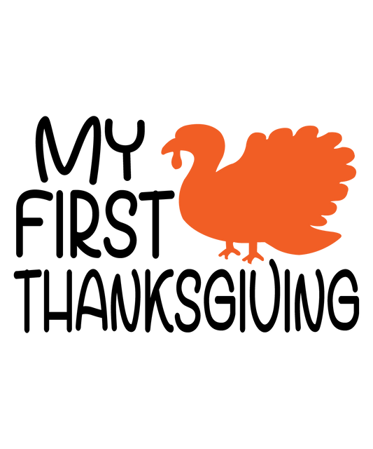 My First Thanksgiving fall ready-to-press DTF transfer