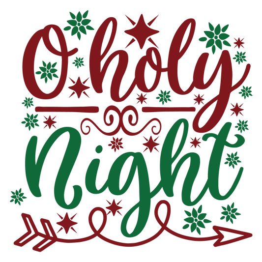 Oh Holy Night ready-to-press Christmas DTF transfer