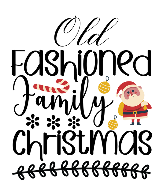 Old Fashioned Family Christmas Christmas ready-to-press DTF transfer