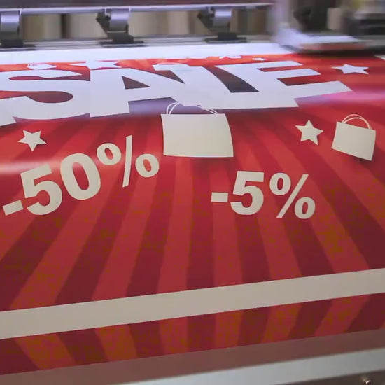 PRINTING Outdoor custom vinyl banner showcasing a business promotion, made with durable materials and reinforced edges from Phoenix Print Shop