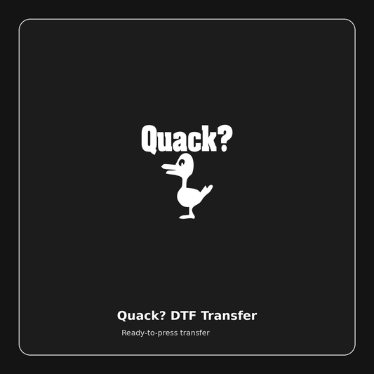Quack ready-to-press DTF transfer preview