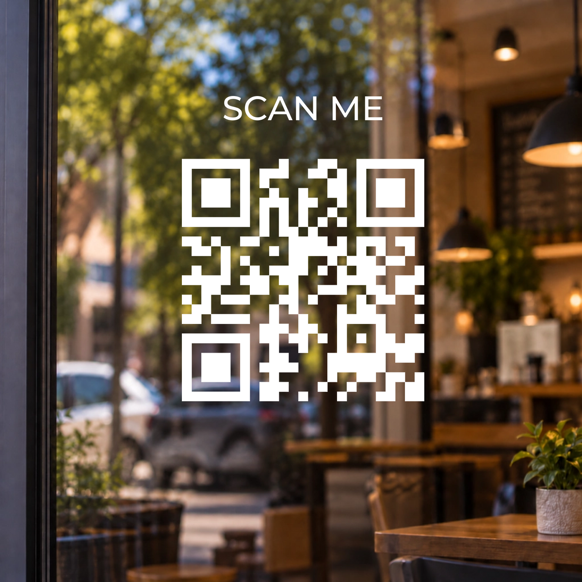 Custom Scan Me QR Code Vinyl Decal for Windows Walls and Cars