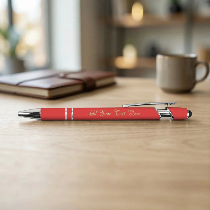 Custom engraved scarlet rush stylus pen soft touch metal Phoenix AZ