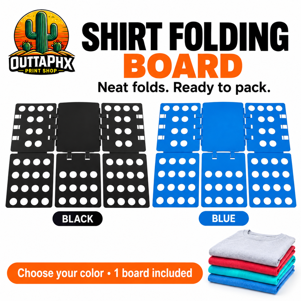 Black and blue shirt folding boards, choose one color