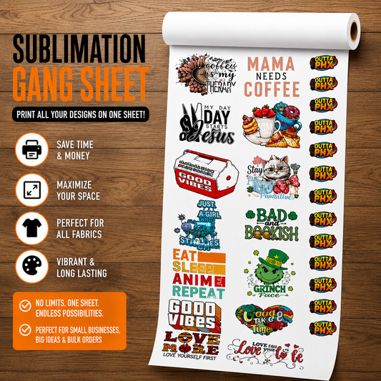 Sublimation Gang Sheet - Outta Phx Print shop phoenix arizona same day shipping