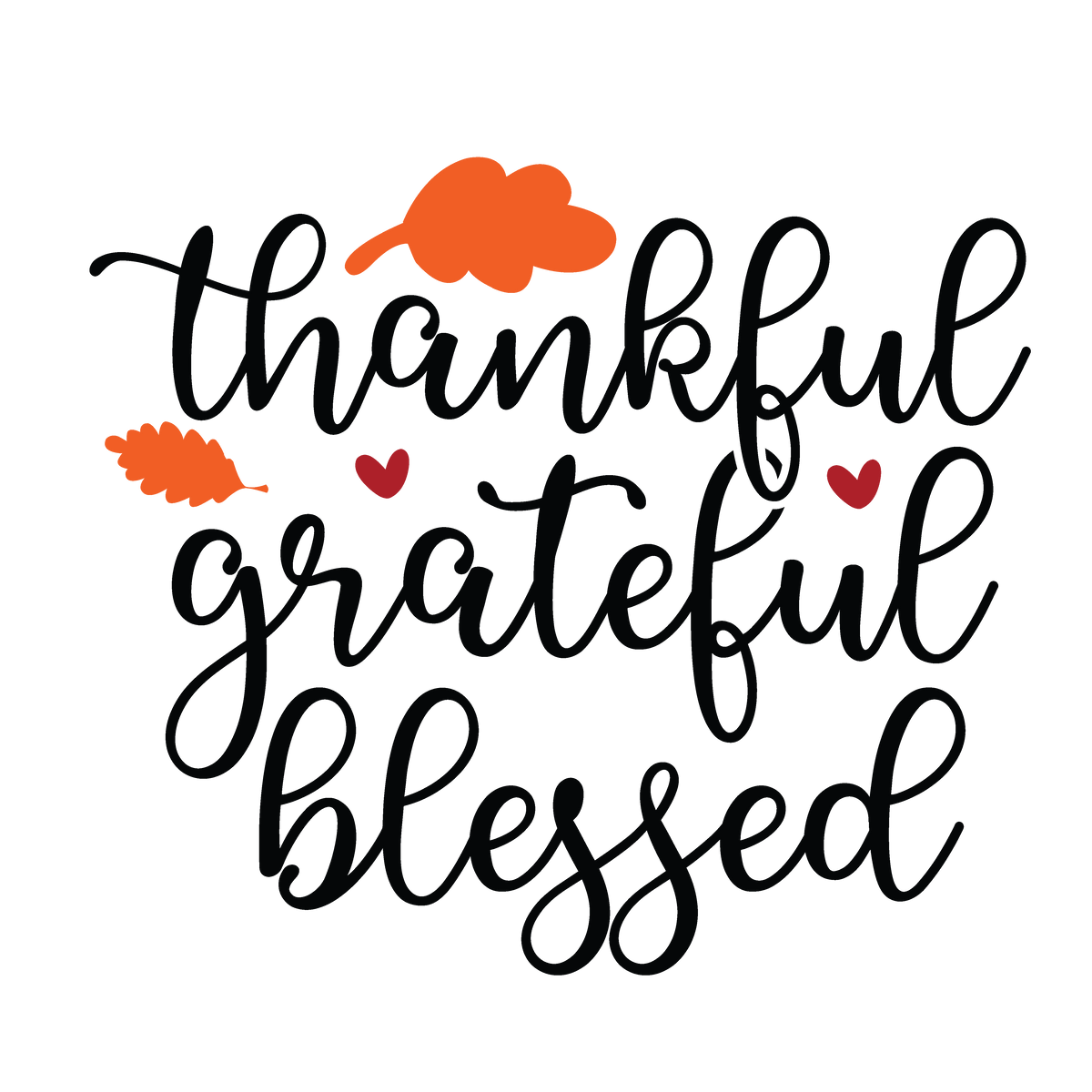 Thankful Grateful Blessed fall ready-to-press DTF transfer