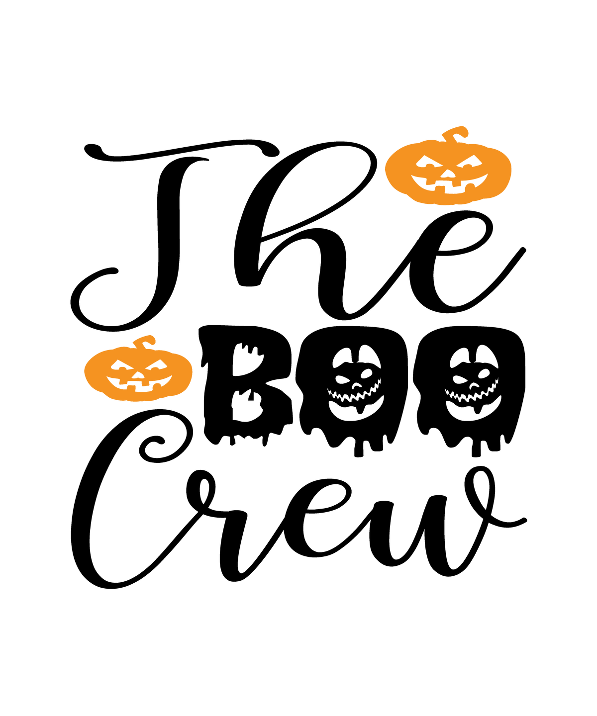 The Boo Crew Halloween DTF transfer