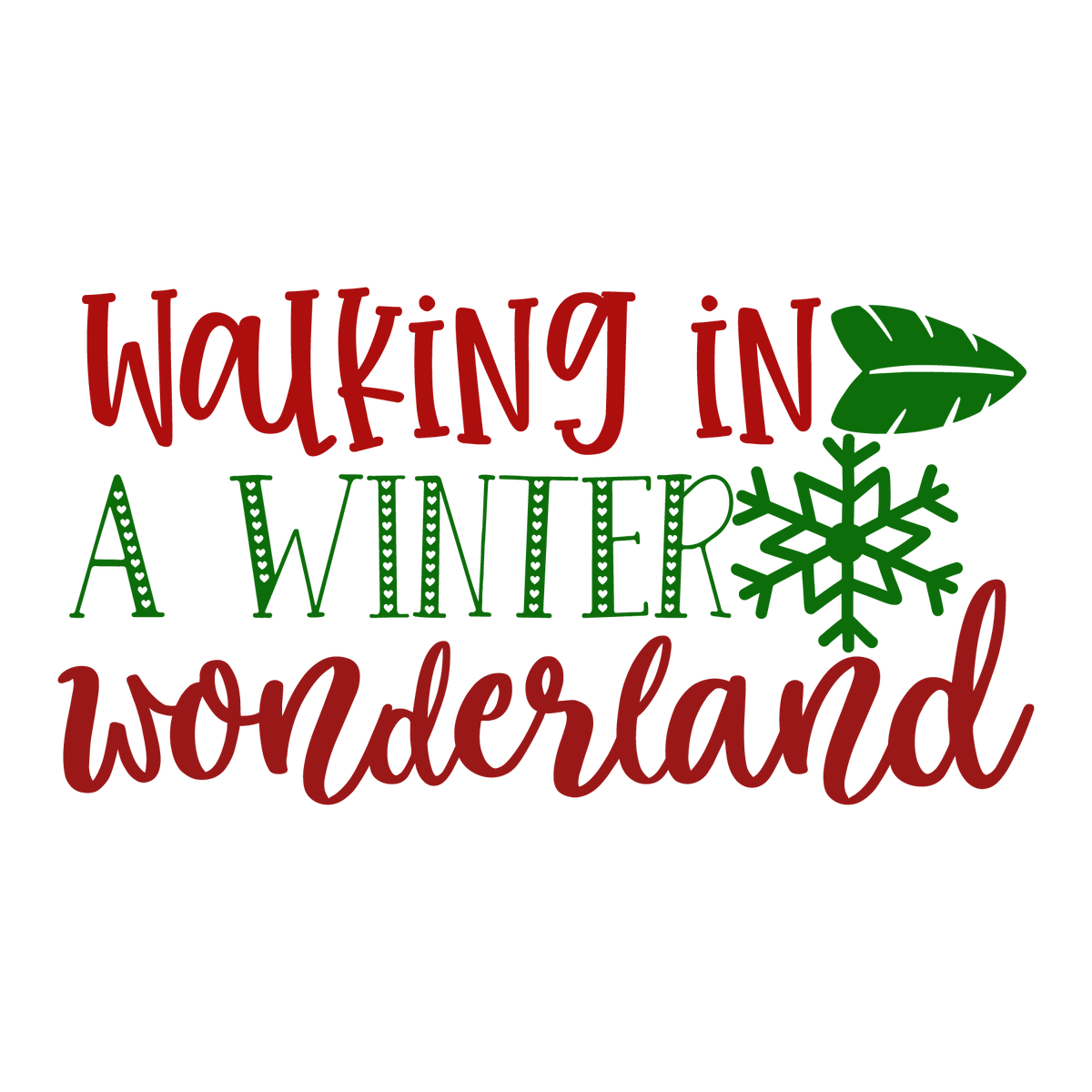 Walking In A Winter Wonderland ready-to-press Christmas DTF transfer